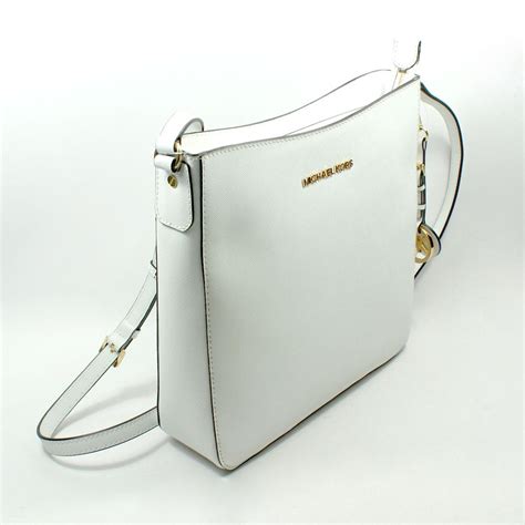 michael kors white logo purse|michael kors white small crossbody.